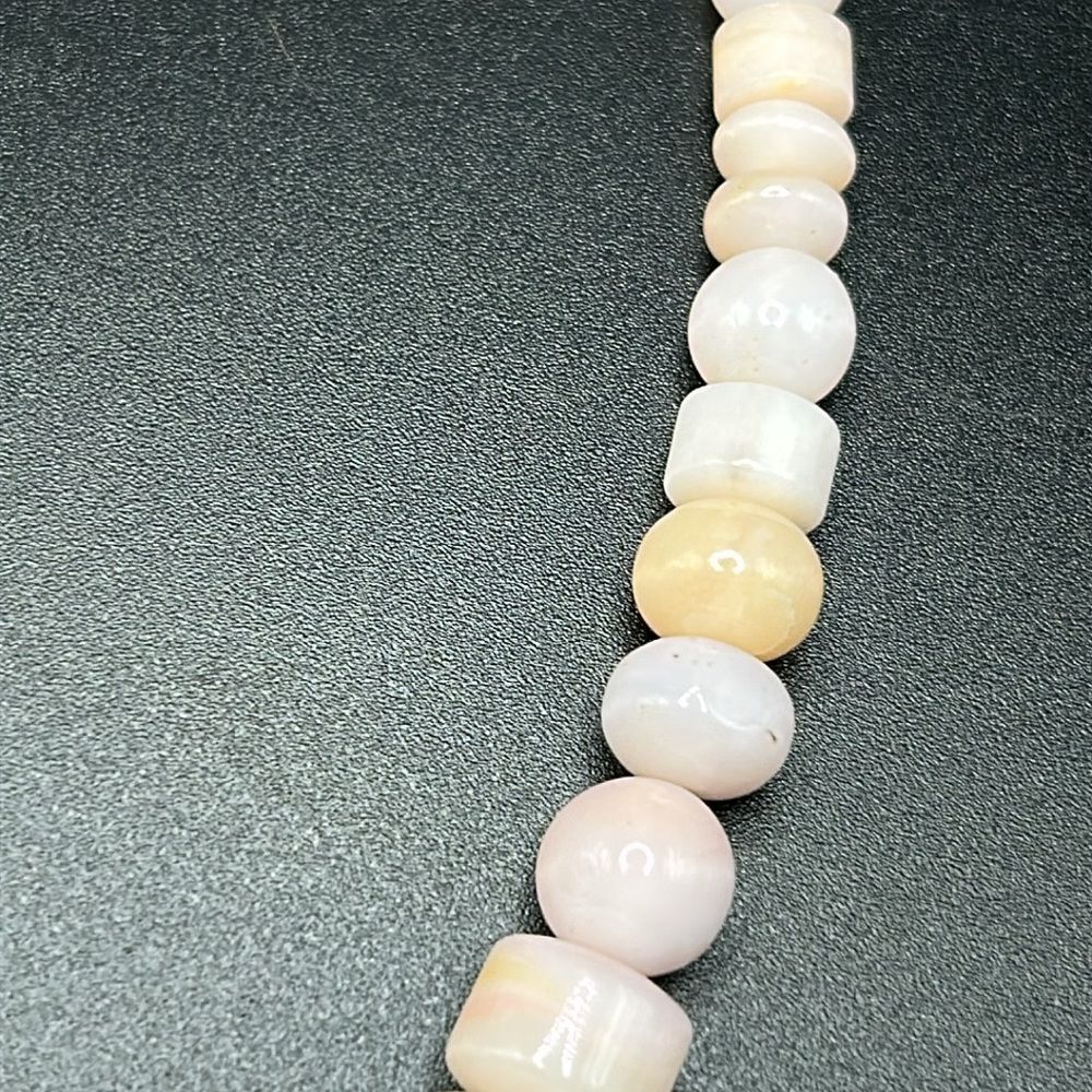 Desert Rose Trading Jay King Pink Opal Graduated Beaded Necklace Sterling Silver - Picture 4 of 9